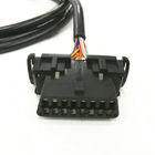 Color automotriz del negro del cable del conector de las piezas Obd2 con la certificación Iatf16949
