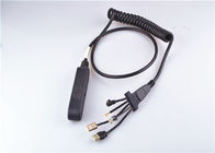 Cable de conector Obd2 aprobado por UL sobre cable de comunicación de datos en espiral moldeado
