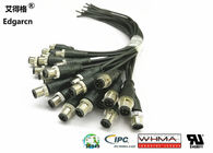 La aduana circular impermeable de la asamblea de cable del conector de poder moldeó las asambleas de cable 22AWG