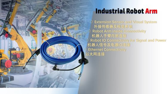 Sensor de la extensión de la asamblea de manguera M12 y sistema visual para el conector del IO del brazo del robot