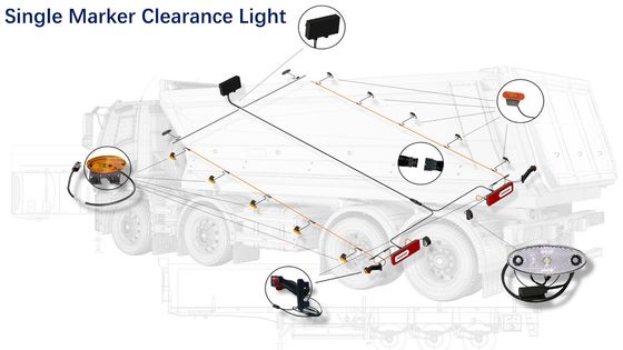 5A-20A Conector sobremoldado de clic con arnés de cableado automotriz con soporte de cable optimizado y luces de despegue de marcador único