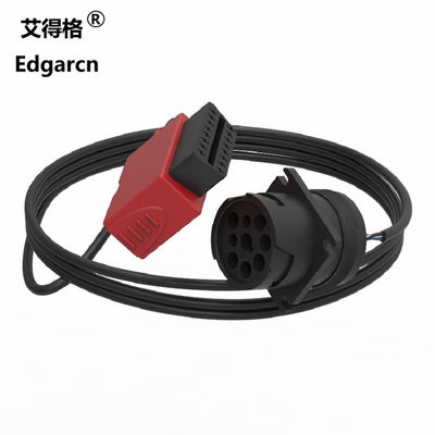 Pin automotriz rojo Deutsch de la haz de cables J1939 9 al cable Obd2 para el camión