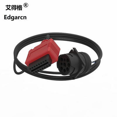 Pin automotriz rojo Deutsch de la haz de cables J1939 9 al cable Obd2 para el camión