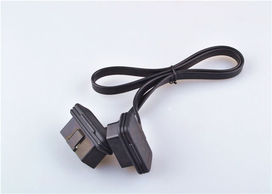 Varón de diagnóstico modificado para requisitos particulares del Pin del cable 16 de Obd Ii a la hembra con el conector que prensa