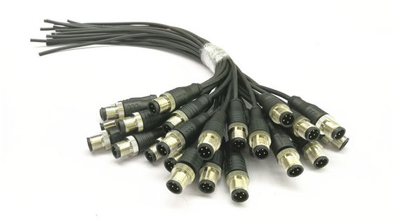 Sobre - la longitud de cable moldeada del sensor de la asamblea de cable del conector circular M12 100/200m m