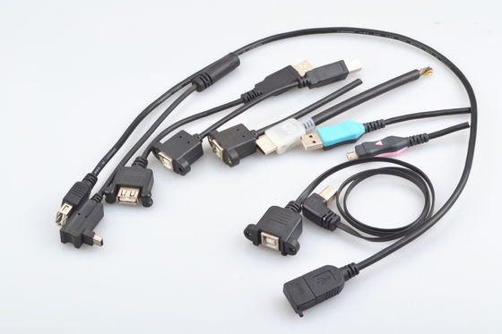 Cable de transferencia de datos de 2 oídos, Usb 2.0 A tipo moldeo por inyección plástico femenino