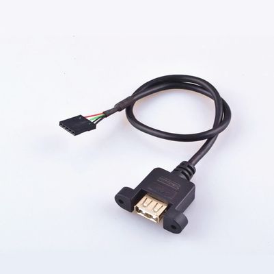 Cable de transferencia de datos de 2 oídos, Usb 2.0 A tipo moldeo por inyección plástico femenino
