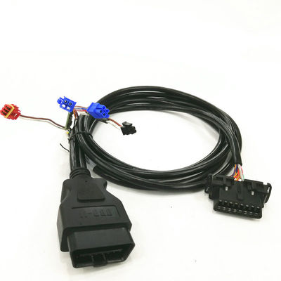 Color automotriz del negro del cable del conector de las piezas Obd2 con la certificación Iatf16949