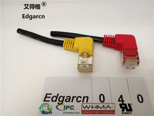 Cable de comunicación de datos de 500 mm, cable de red 8p / 8c Cat5 con ángulo recto
